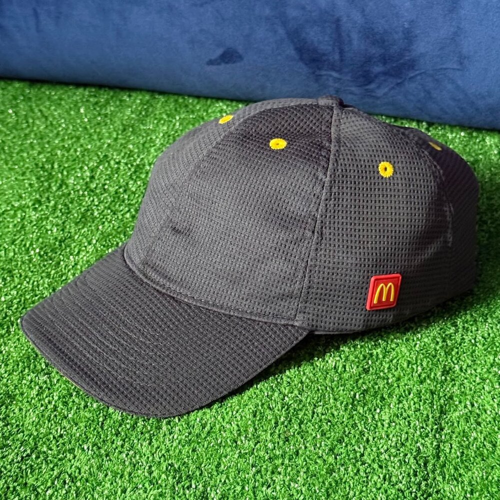 McDonald's Employee Golf Hat Navy Blue Dri-Fit Unstructured Adjustable Cap OSFA